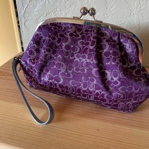 Coach purple clutch